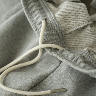 86051 380g毛圈卫裤 女士微廓镰刀裤 宽松弯月裤 垂感直筒裤 春款