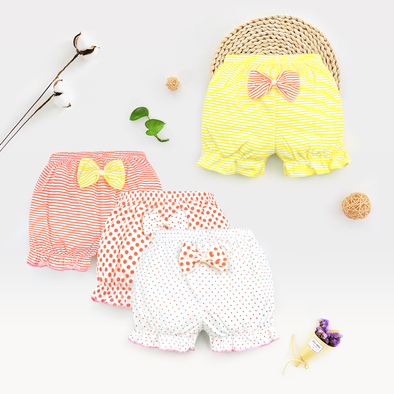 宝宝内裤女童夏季纯棉婴幼儿短裤婴儿小裤衩0平角1-3岁三角面包裤