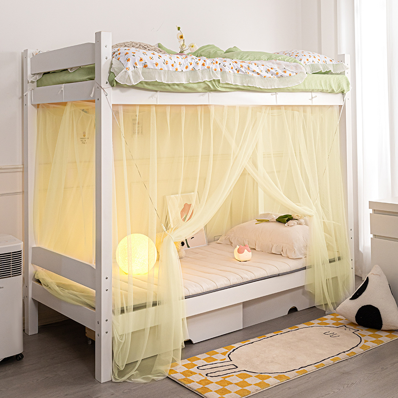 2023新款单门老式绑带款学生宿舍蚊帐寝室上下铺通用加密伸缩支架