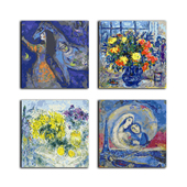 diy数字油画抽象少女狂想油彩画夏加尔客厅上色画涂色手绘装 饰画