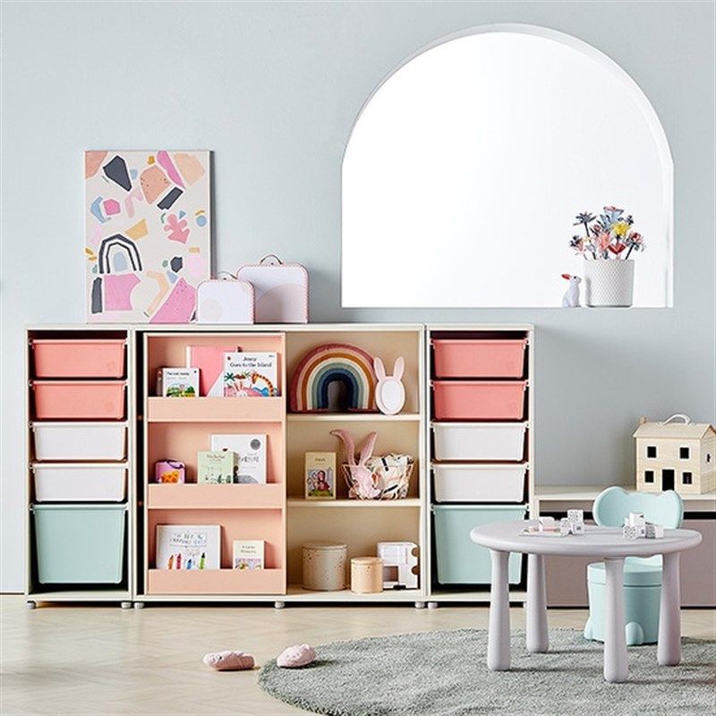 韩国 实木环保 组合 儿童 幼儿 绘本架 玩具收纳柜 储物柜 书架,住宅家具,儿童书柜,淘宝优惠券,粉丝福利购,淘宝优惠卷