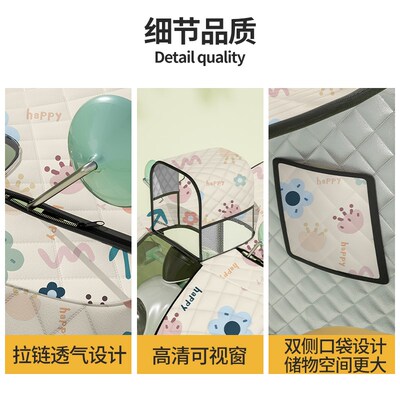 亲子斗篷电动车挡风被夏季2024新款透明防水电动车摩托挡雨防晒罩