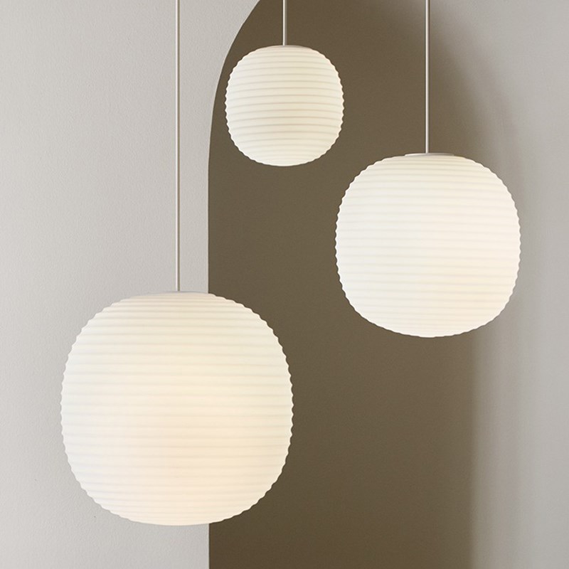 丹麦玻璃灯笼餐厅吊灯北欧日式侘寂卧室床头吧台样板房间蚕丝灯具