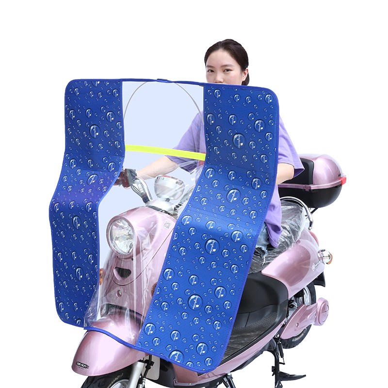 夏季电动车防晒罩电摩透明挡雨板摩托车挡风雨衣遮阳伞挡雨披雨帘
