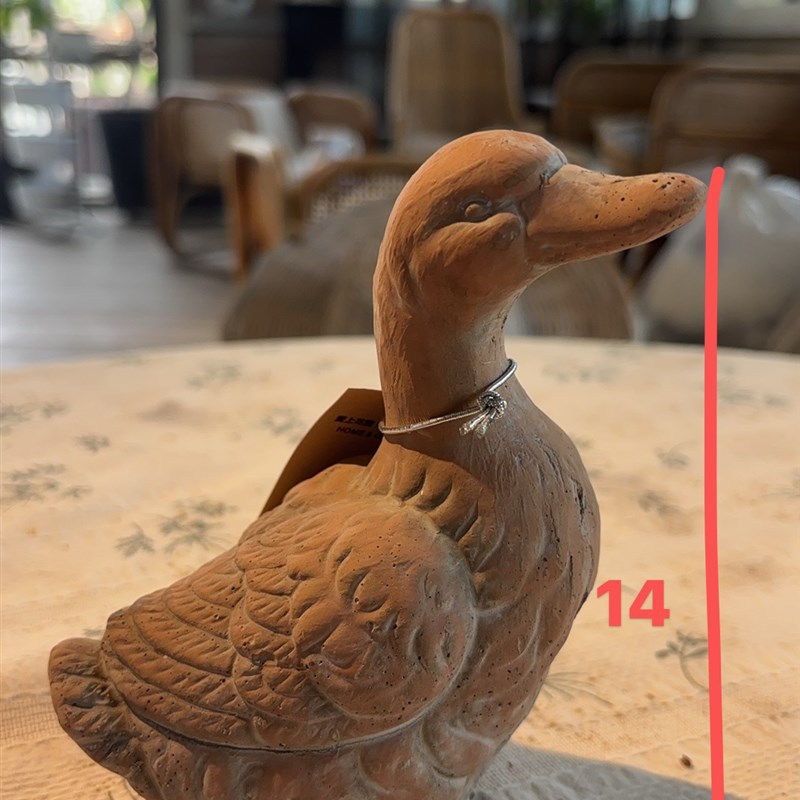 爱上花园丨园艺杂货 装饰摆件 防红陶 水泥昂头鸭一口价 满30包邮