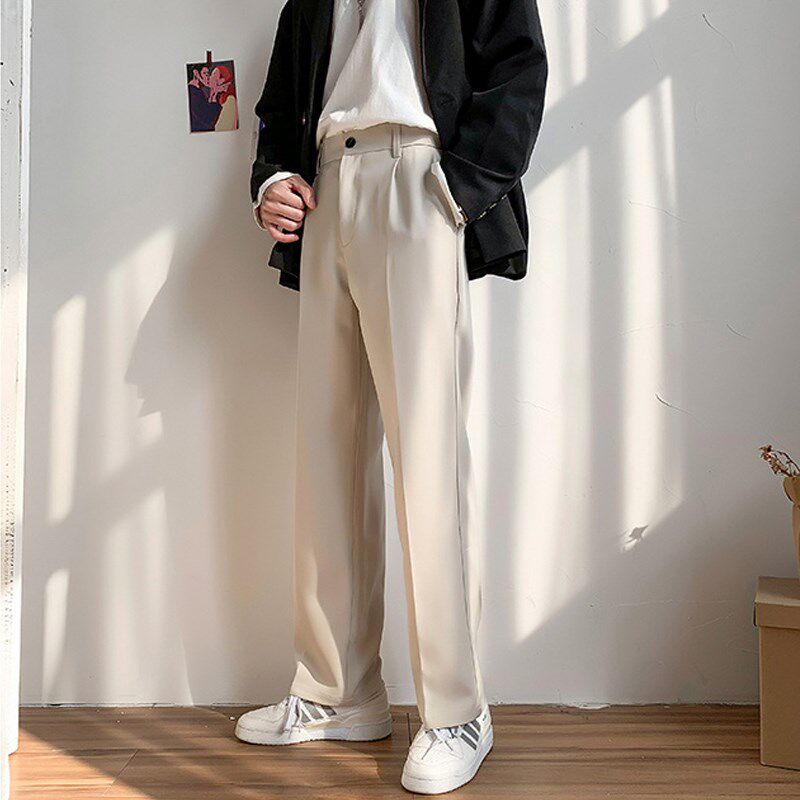 垂感男生大长腿瘦高个子加长版110115120cm宽松直筒190西裤男裤子