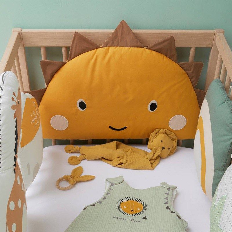 新品 优为宝贝婴儿床床头靠纯棉靠枕新生儿防撞靠垫围栏护围软包