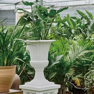庭院装 欧式 饰婚庆花翁摆设插花器绿萝加厚塑料高脚罗马柱花盆 包邮