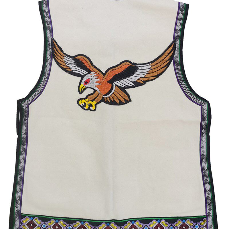 昆明发货精品绣花老鹰图四川凉山彝族火把节云南男马甲无袖马褂33