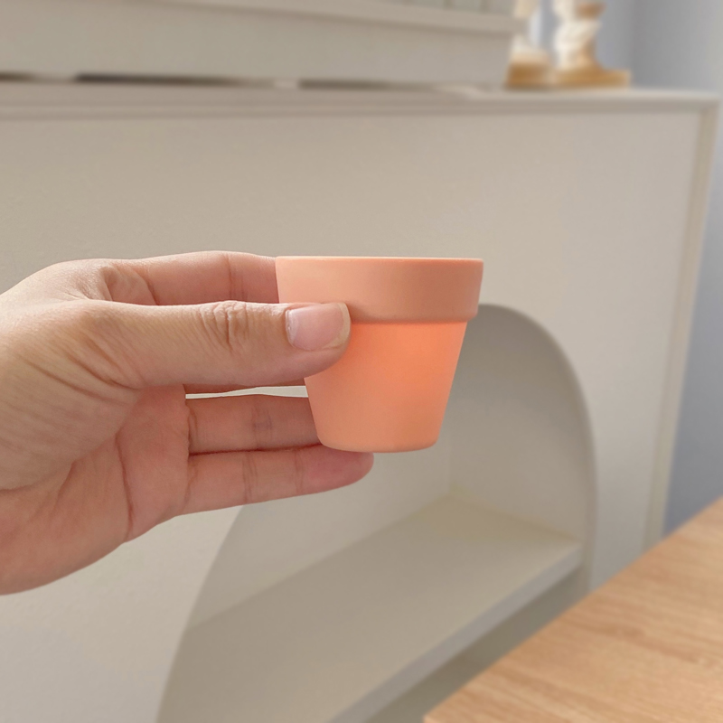 【内口径4.9cm】迷你塑料多肉花盆 小圆花盆简约陶色绿植叶插加厚