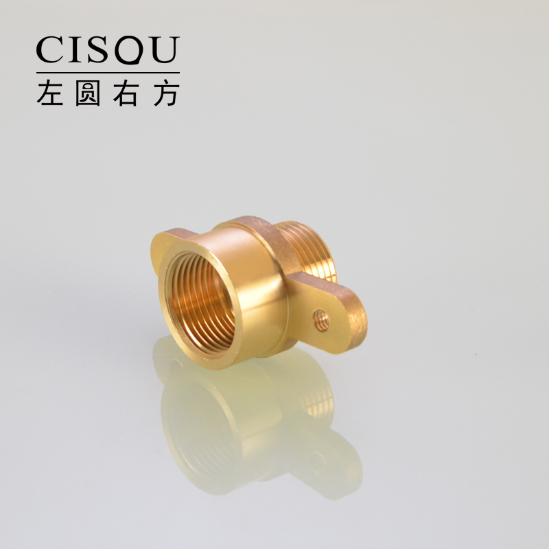 2/3/4分6分黄铜双外丝内外丝承口法兰固定式带耳接头给水铜管配件