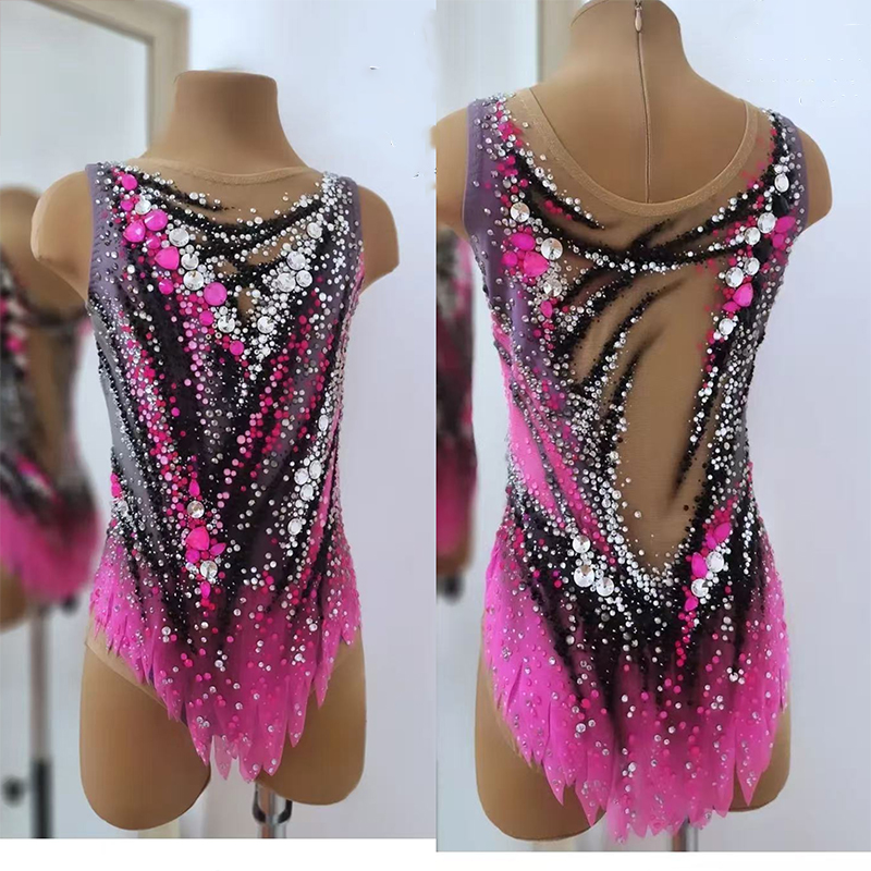 纳图薇艺术体操服啦啦操艺考芭蕾舞比赛儿童表演训练技巧服N672