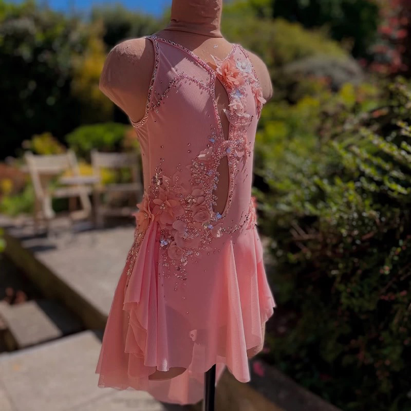 纳图薇艺术体操服啦啦操艺考滑冰服比赛儿童表演训练技巧服N1053