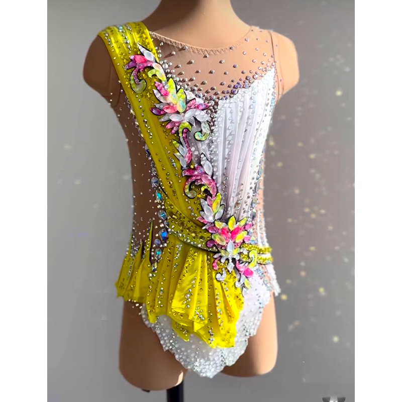 纳图薇艺术体操服啦啦操艺考滑冰服比赛儿童表演训练技巧服N914
