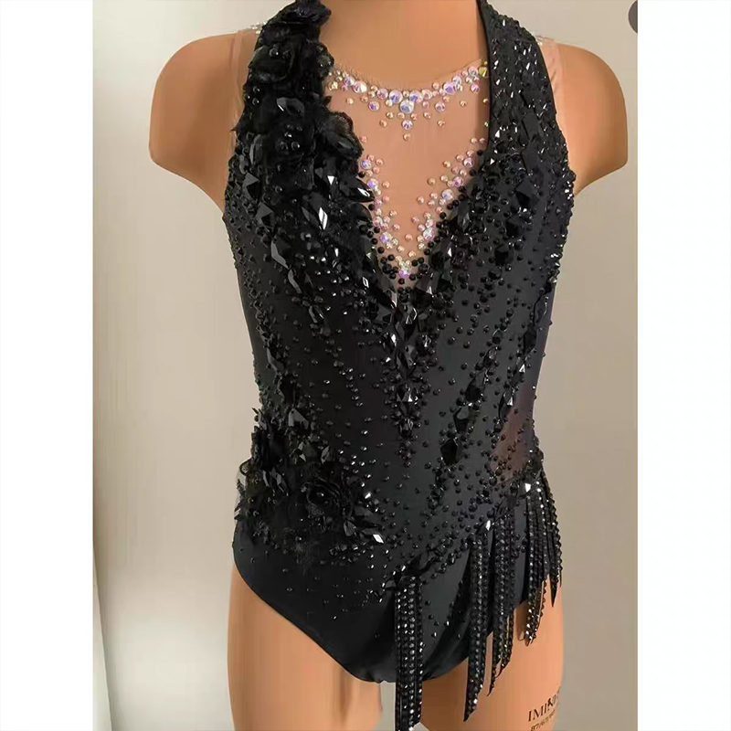 纳图薇艺术体操服啦啦操艺考滑冰服比赛儿童表演训练技巧服N888