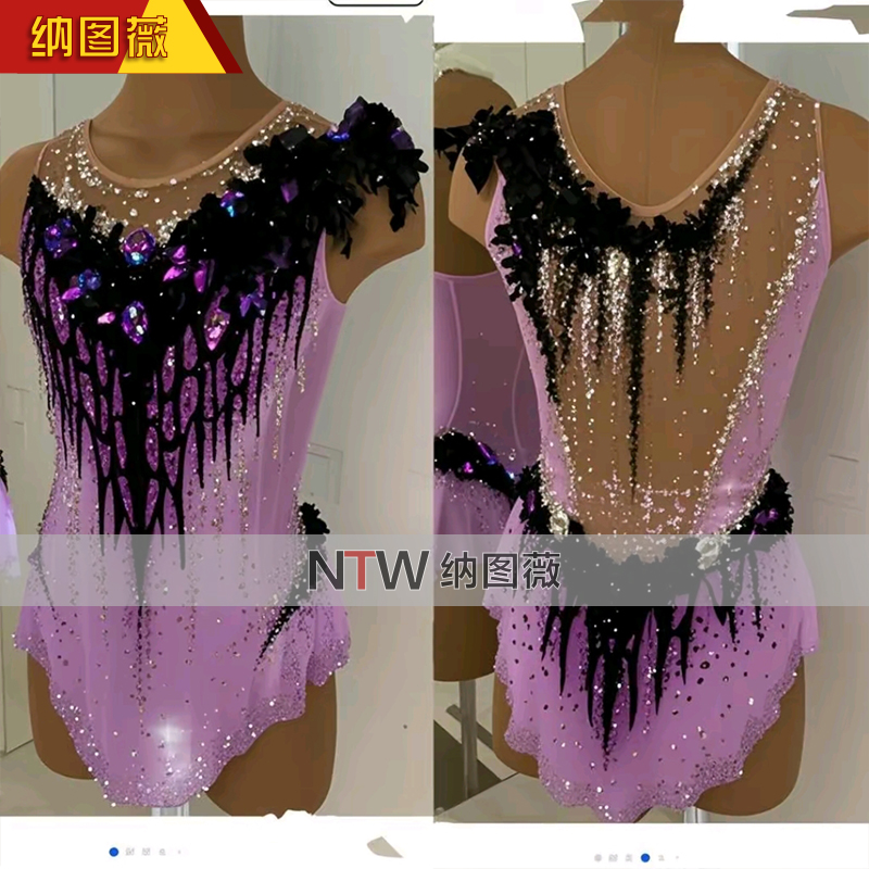 纳图薇艺术体操服啦啦操艺考芭蕾舞比赛儿童表演训练技巧服N494