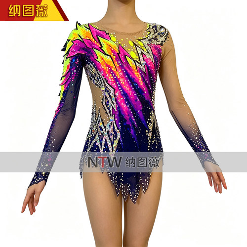 纳图薇艺术体操服啦啦操艺考滑冰服比赛儿童表演训练技巧服N1363