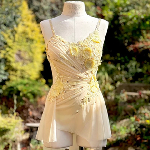 纳图薇艺术体操服啦啦操艺考滑冰服比赛儿童表演训练技巧服N1014