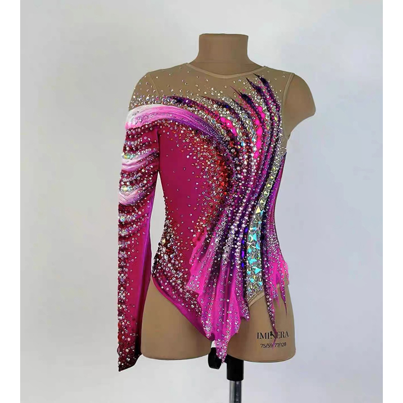 纳图薇艺术体操服啦啦操艺考滑冰服比赛儿童表演训练技巧服N1061