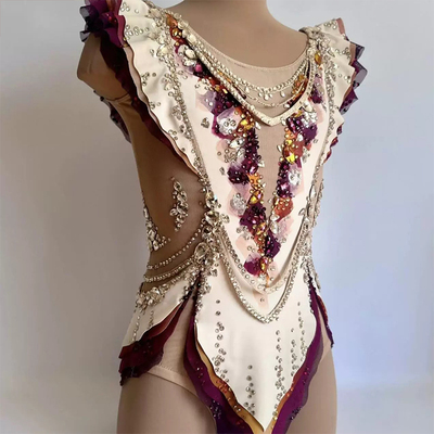 纳图薇艺术体操服啦啦操艺考滑冰服比赛儿童表演训练技巧服N1021