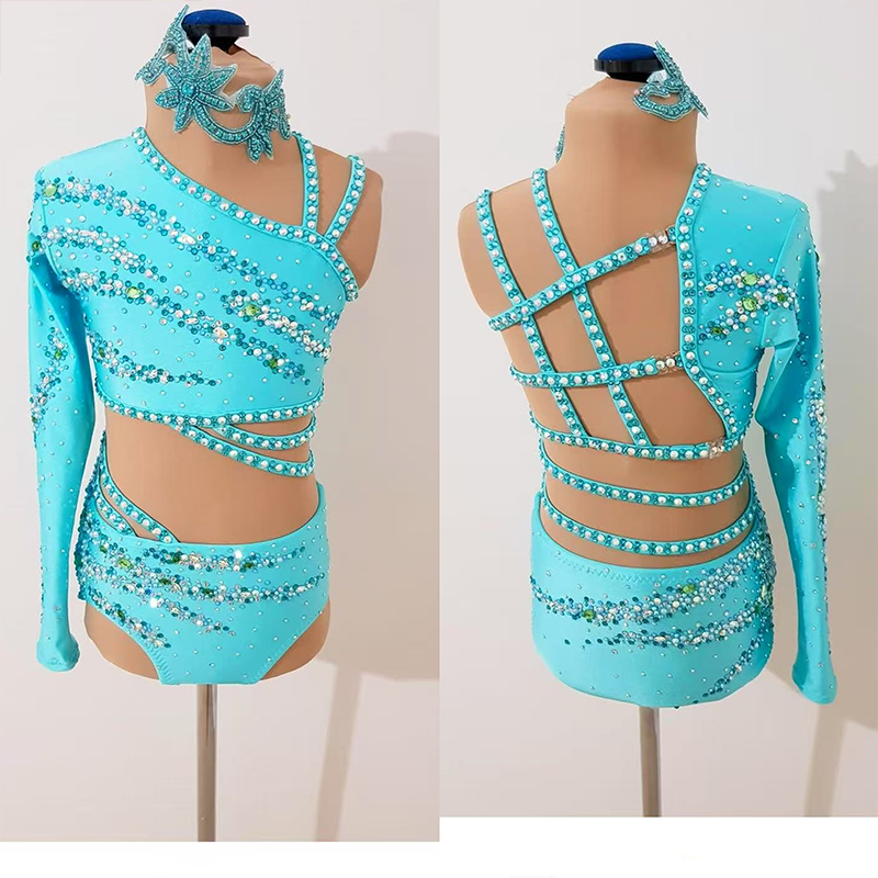 纳图薇艺术体操服啦啦操艺考芭蕾舞比赛儿童表演训练技巧服N645