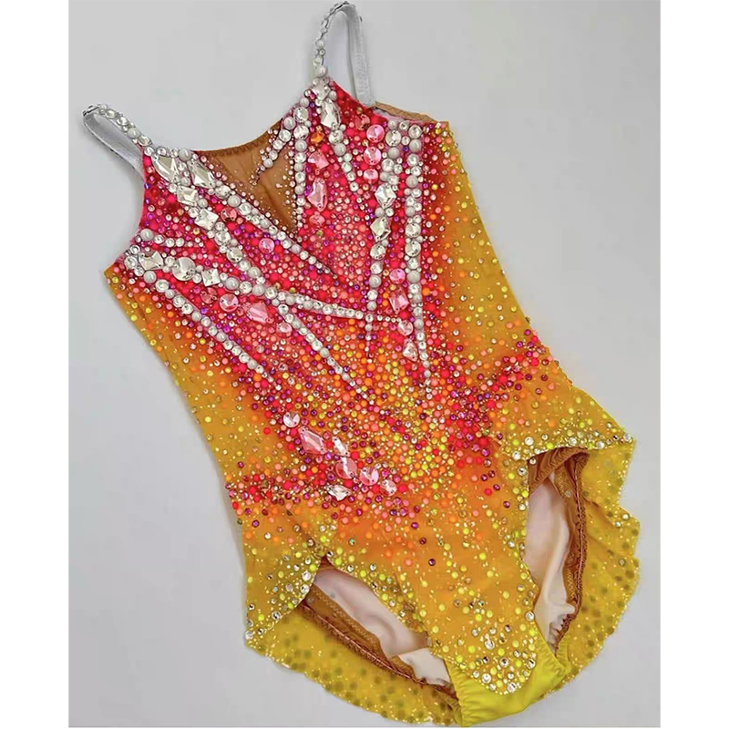 纳图薇艺术体操服啦啦操艺考滑冰服比赛儿童表演训练技巧服N1051