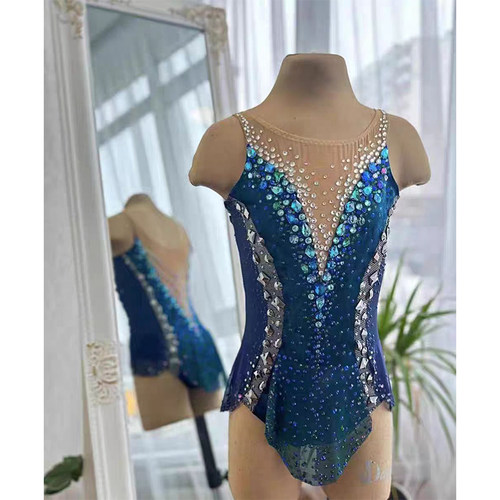 纳图薇艺术体操服啦啦操艺考滑冰服比赛儿童表演训练技巧服N940