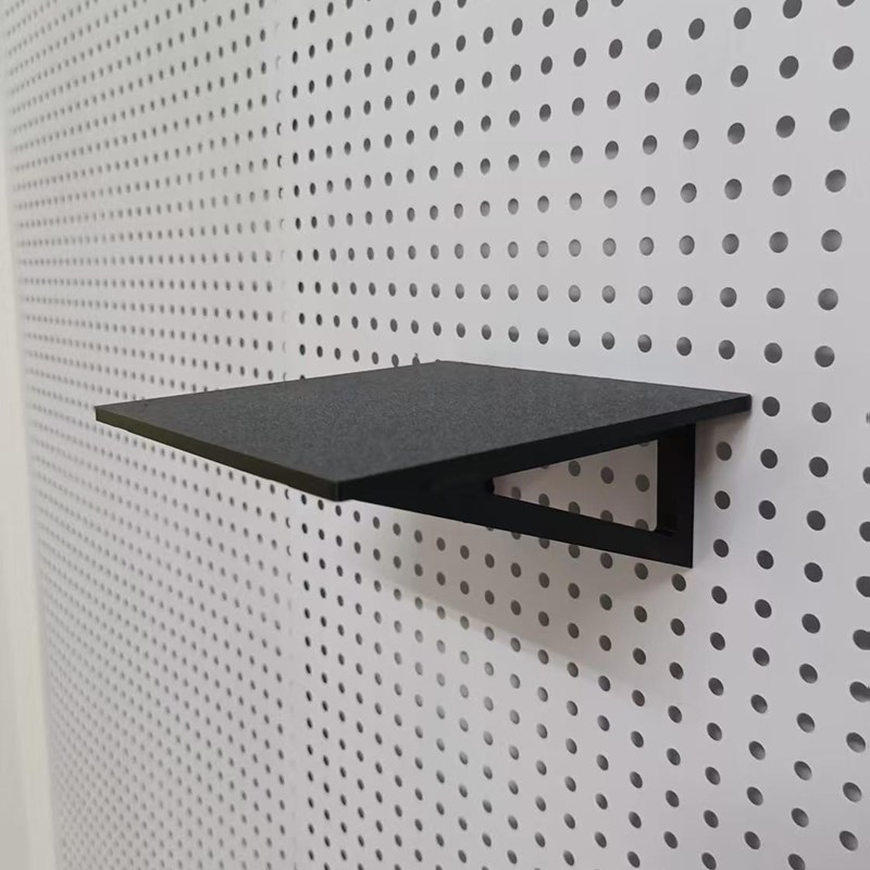 16 25孔距 圆孔洞洞板配件平板置物架托盘隔板架音箱收纳平台支架