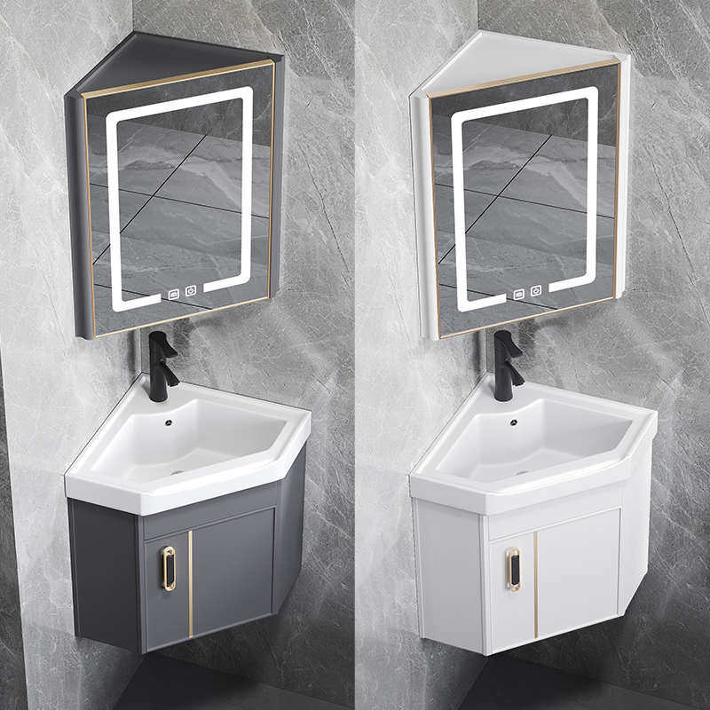 挂墙式转角三角洗手盆浴室柜组合陶瓷卫生间小号迷你洗脸盆洗漱台