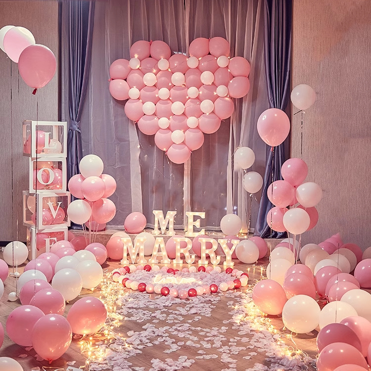 网红求婚布置道具创意用品场景现场表白生日浪漫室内气球装饰套餐