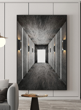 空间延伸感装饰画客厅餐厅房间壁画入户玄关走廊楼梯挂画2022新款