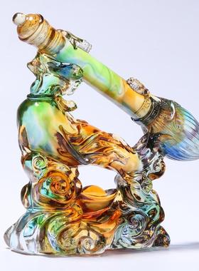 琉璃文昌笔摆件办公室书房桌面装饰生日退休毕业礼物刻字纪念品