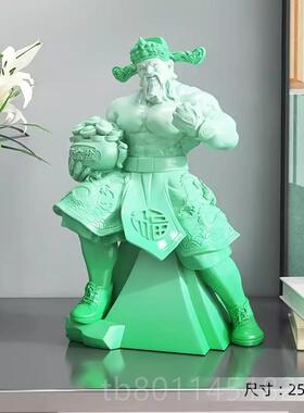 新肌肉财神爷业招财摆件创健身房办迁公室装饰品乔意新居店铺开礼