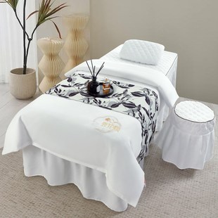 夏季 通用推拿按摩美容院专用床罩 新款 美容床罩四件套轻奢简约四季