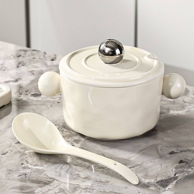 尊慕斯陶瓷猪油罐耐高温家用厨房奶油风食品级带过滤网装辣椒油罐,厨房/烹饪用具,炖锅/炖煲/汤煲,淘宝优惠券,粉丝福利购,淘宝优惠卷