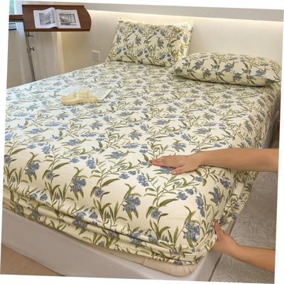 mattress cover bed sheet fitted single bedsheet elastic band