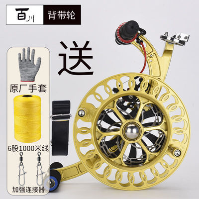 新款背带轮刹车防倒转铝镁合金带线轮胎线凯夫拉线风筝线轮绕线板