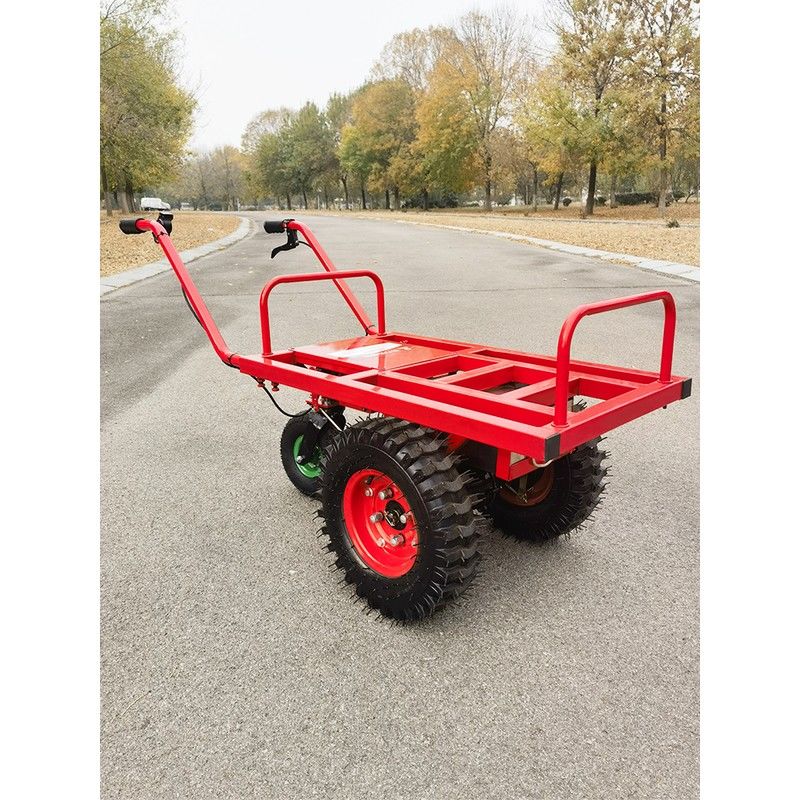 双轮电动手推车农用独轮车电动斗车果园充电推车山地爬坡车鸡公车