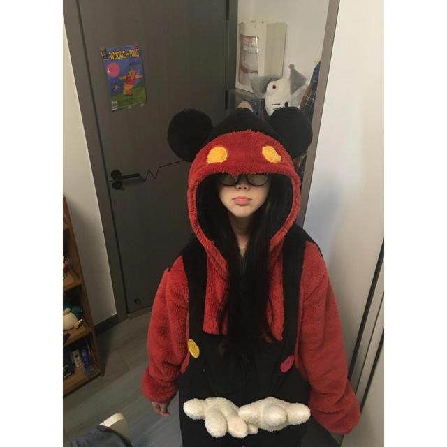 【创意米奇】珊瑚绒连体睡衣女手套可拆卸冬款加绒一体式家居服