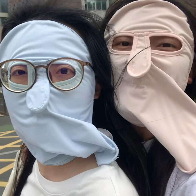 章鱼哥防晒面罩全脸防紫外线脸基尼开车冰丝透气护颈全脸口罩防尘