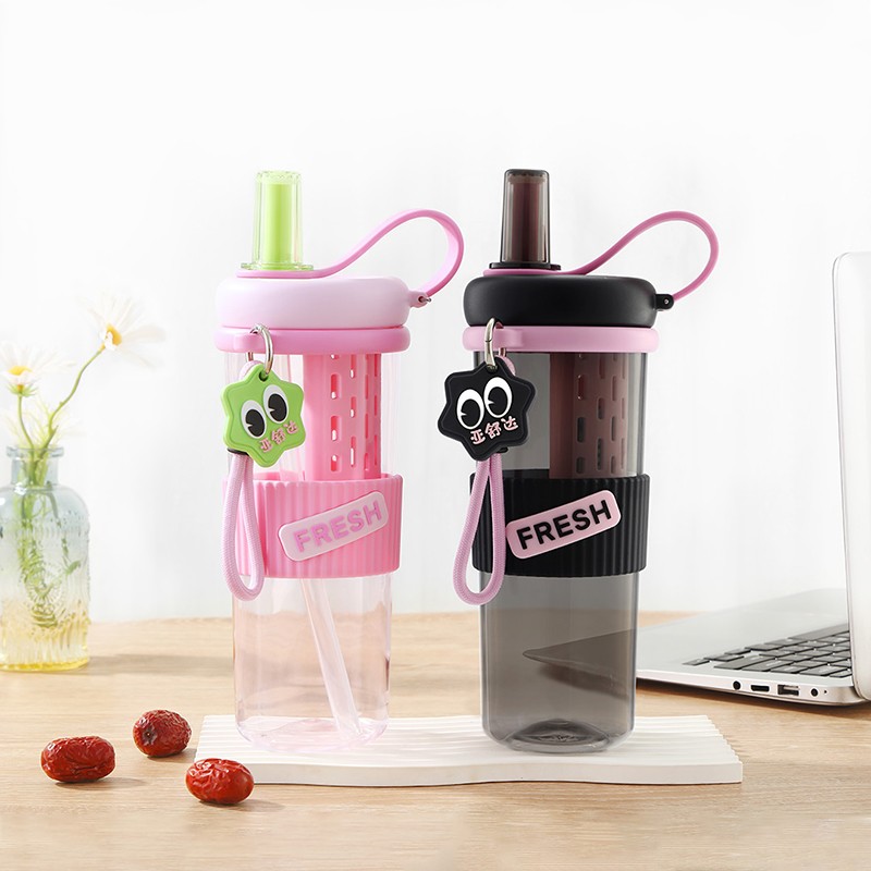 亚舒达活水吸管杯苏打水弱碱性自造小分子负离子黑科技水杯tritan