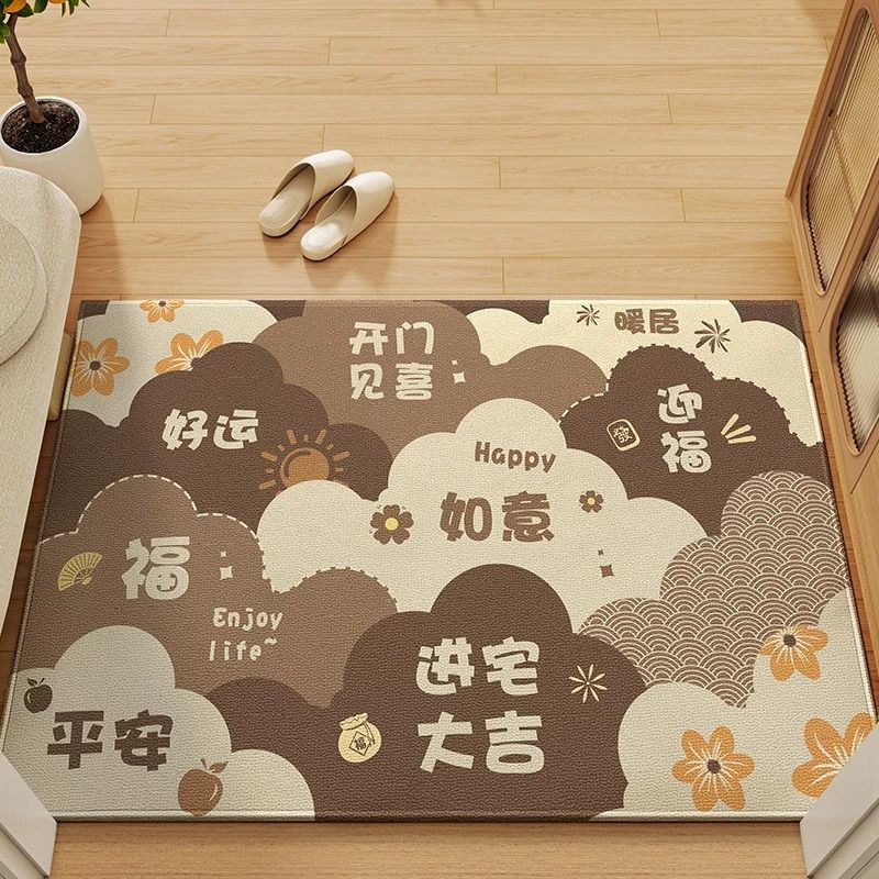2025新款现代简约入户门垫耐脏可定制防滑免洗门垫室内外脚踏垫