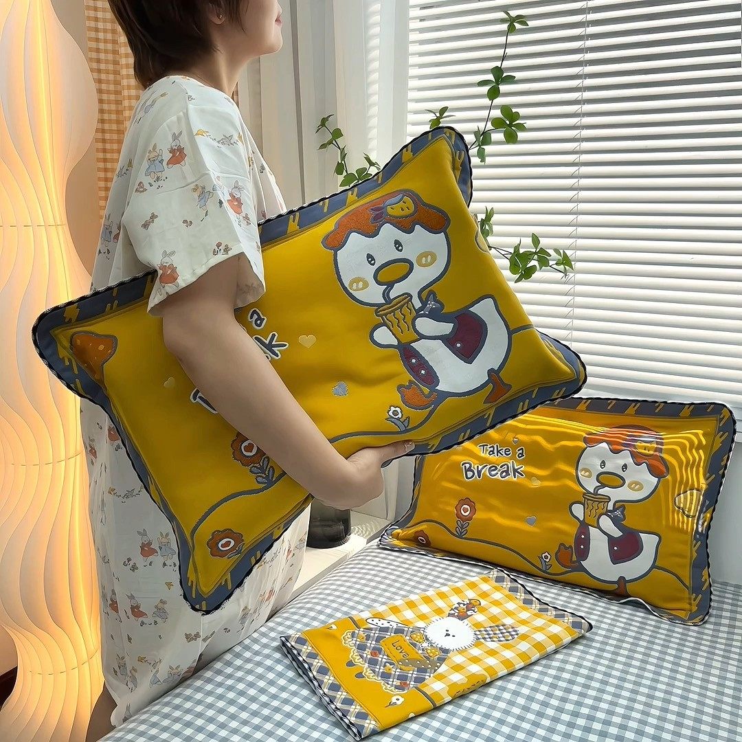 纯棉纱布35x55/儿童枕套单个中童枕头套学生婴童可爱情侣吸汗枕套,床上用品,枕套,淘宝优惠券,粉丝福利购,淘宝优惠卷