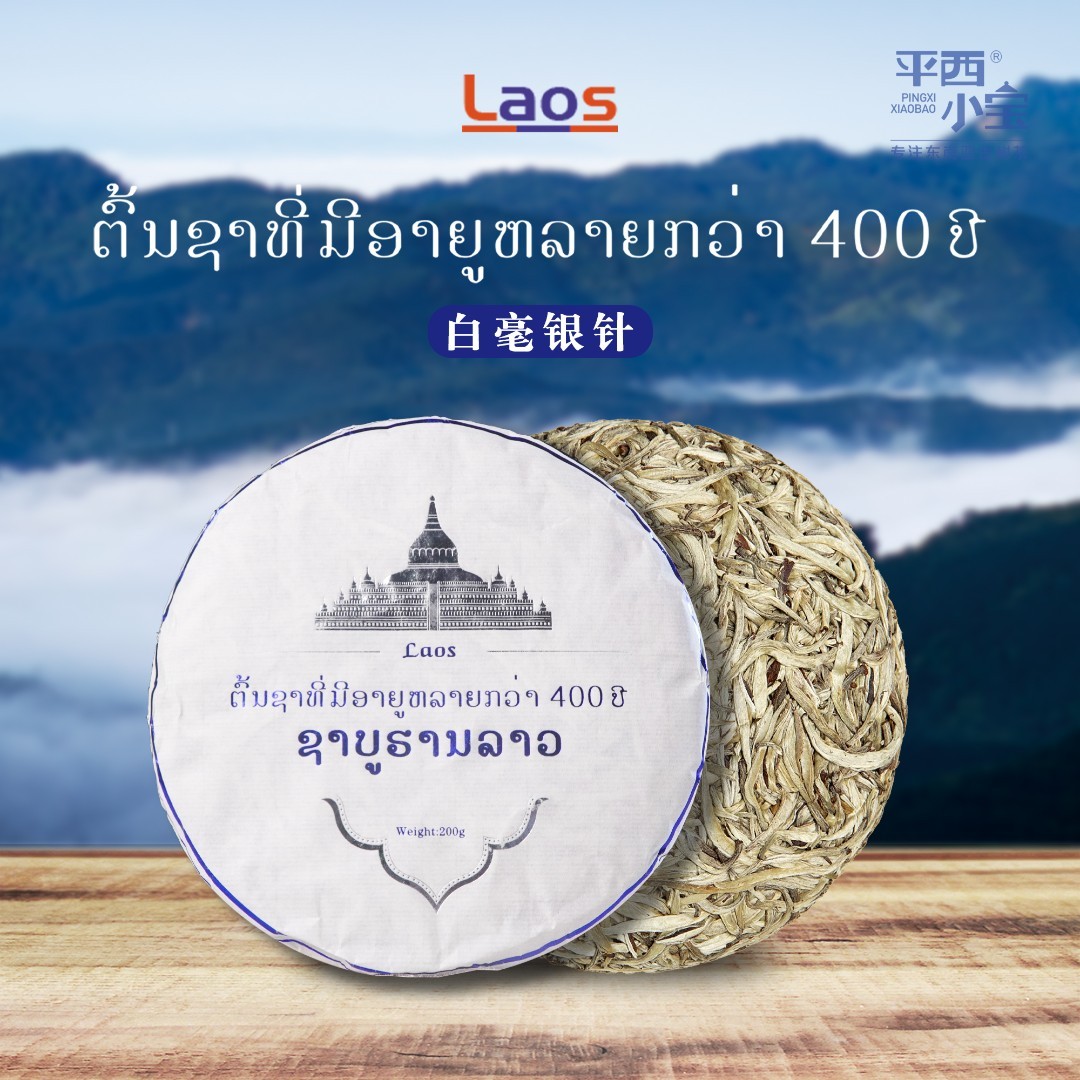 平西小宝2025年老挝古树白毫银针茶饼200g