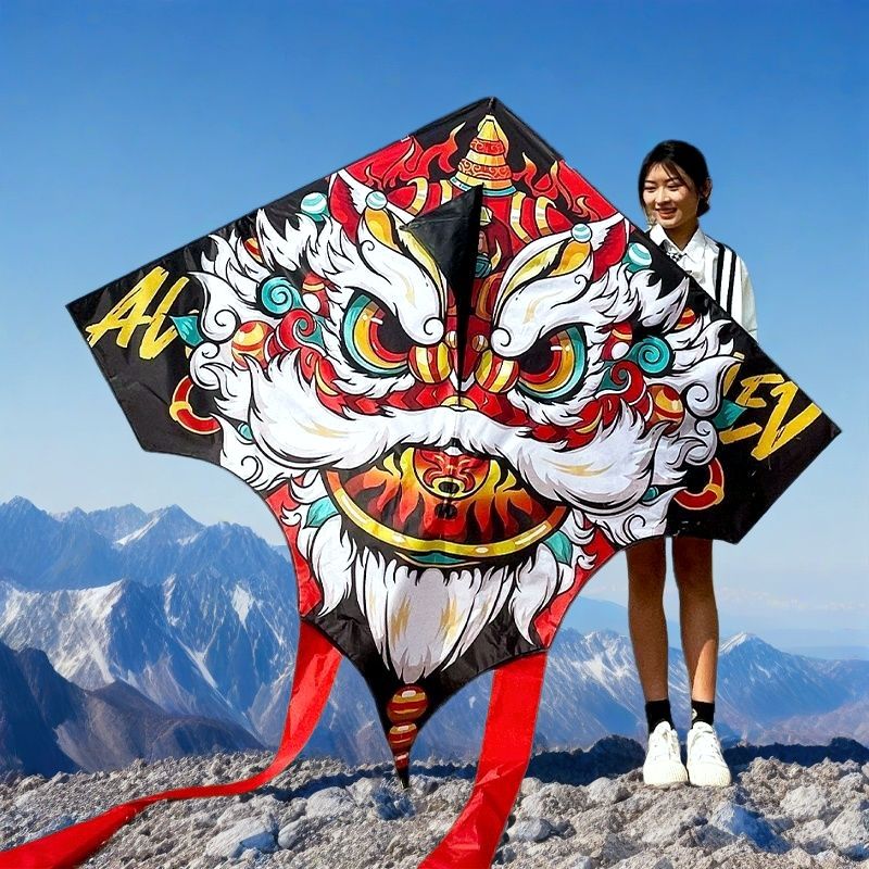 潍坊风筝国潮中国风新款专业级醒狮龙个性风筝成人风筝大型特大号