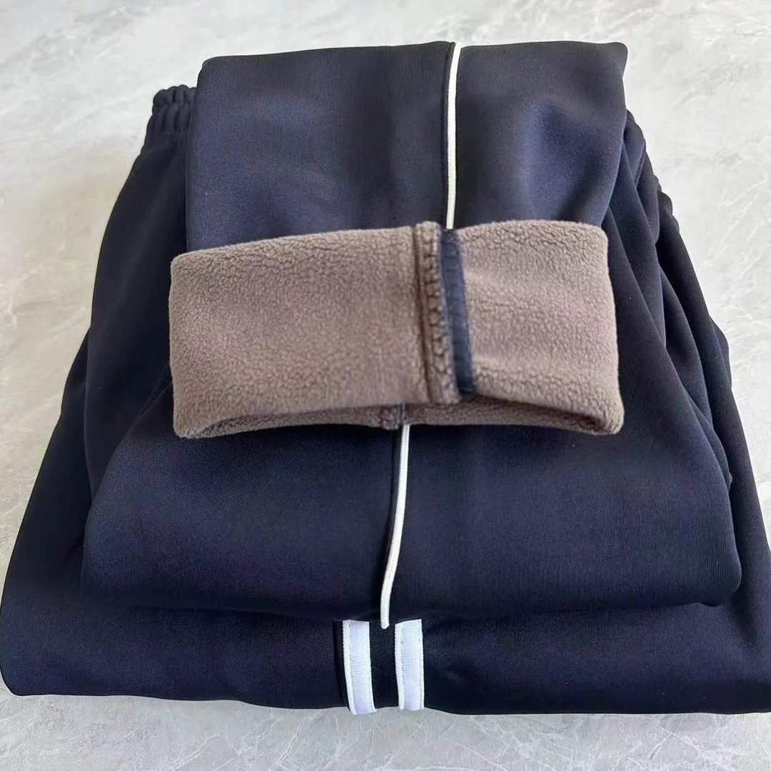 加绒校服裤学生校服休闲裤子藏青色直筒裤