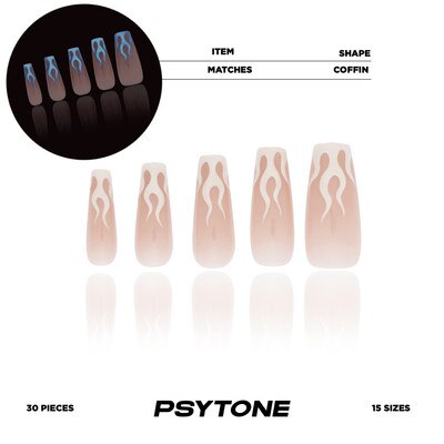 幻调卖美甲的小火柴Matches | 轻欧美夜光梯形通勤百搭穿戴甲1123