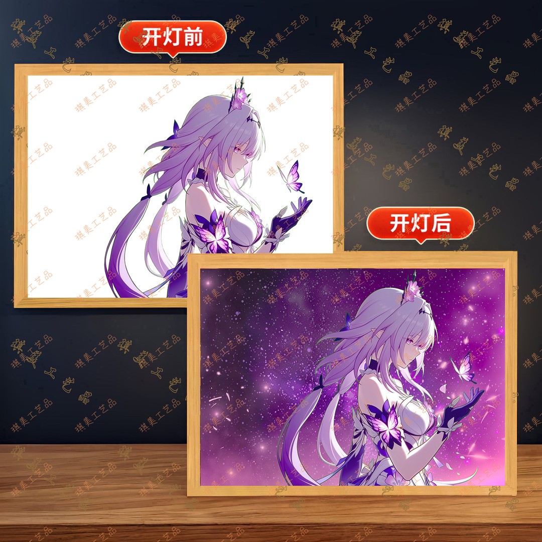 崩坏星穹铁道灯光画周边流萤遐蝶氛围灯卧室床头小夜灯送生日礼物