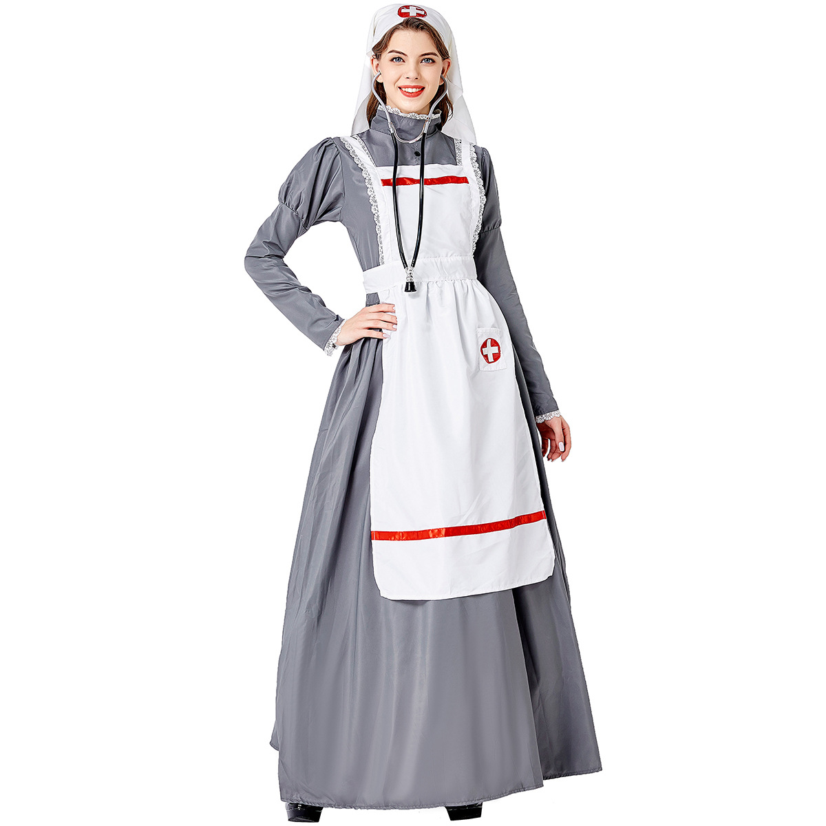 Halloween Costume medieval medical uniform Nurse Costume rol