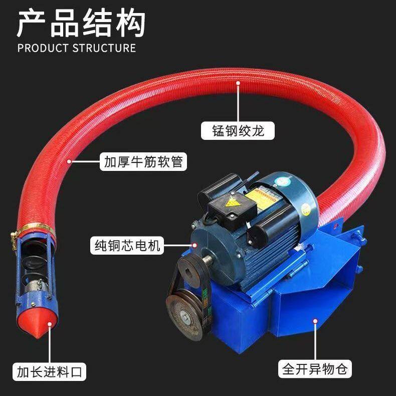 新款小型吸粮机家用绞龙抽粮机软管螺旋车载小麦玉米吸谷机